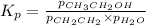 K_p=\frac{p_{CH_3CH_2OH}}{p_{CH_2CH_2}\times p_{H_2O}}