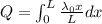 Q=\int_{0}^{L}\frac{\lambda _{0}x}{L}dx