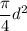 \dfrac{\pi}{4}d^2