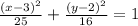 \frac{(x-3)^2}{25}+\frac{(y-2)^2}{16}=1