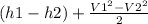 (h1 - h2) + \frac{V1^2-V2^2}{2}