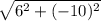 \sqrt{6^2+(-10)^2}