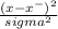 \frac{(x-x^{-}) ^{2} }{sigma^2}