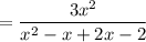 $=\frac{3 x^2}{x^2-x+2x-2}