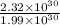 \frac{2.32 \times 10^{30}}{1.99 \times 10^{30}}