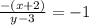 \frac{-(x+2)}{y-3}=-1