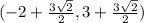 (-2 + \frac{3\sqrt{2}}{2},3+\frac{3\sqrt{2}}{2})