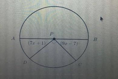 In the figure below, \overline{AB}  AB start overline, A, B, end overline is a diameter of circle PP