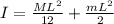 I=\frac{ML^{2}}{12}+\frac{mL^{2}}{2}