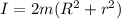 I=2m(R^2+r^2)