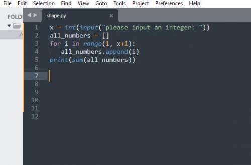 A) Write a program that prompts for an integer—let’s call it X—and then finds the sum of X consecuti