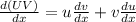 \frac{d(UV)}{dx} = u \frac{dv}{dx} + v\frac{du}{dx}