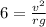 6=\frac{v^2}{rg}