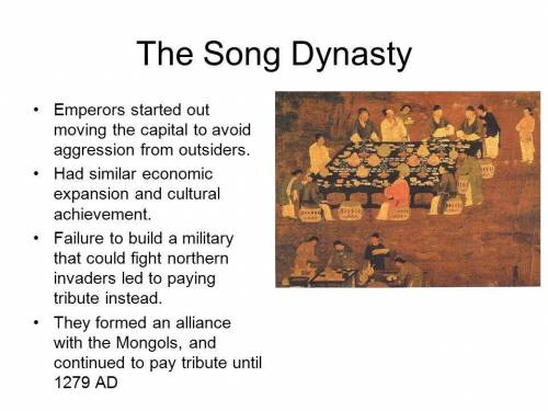 Explain one aspect of the economic development of China under the Songdynasty that led to the flouri