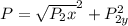 P = \sqrt{P_2x}^2 + P_{2y}^2}
