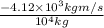 \frac{-4.12 \times 10^{3} kg m/s}{10^{4} kg}