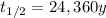 t_{1/2}=24,360 y