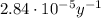 2.84\cdot 10^{-5} y^{-1}