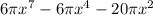 6\pi x^7-6\pi x^4-20\pi x^2