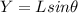 Y=Lsin\theta