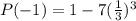 P(-1)=1-7(\frac 13)^{3}