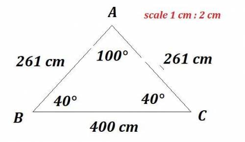 The floor of the entryway to an office building will be triangular. Two angles of the triangle will