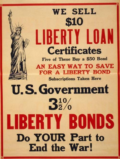 The purpose of the liberty loan campaign illustrated in the drawing above was to