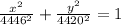 \frac{x^2}{4446^2}+\frac{y^2}{4420^2}=1