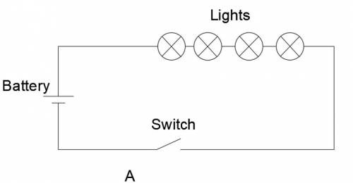 You are asked to design a circuit that will turn on a set of lights. You are given the following mat