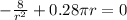 -\frac{8}{r^2}+0.28\pi r=0