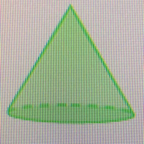 The shapes of the horizontal cross-sections of the cone below are all congruent except for the