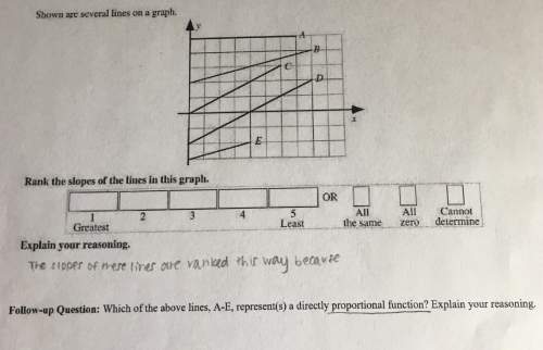 On these questions about slopes on graphs