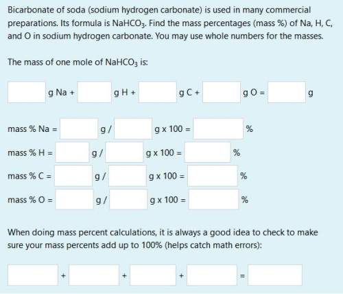 (need all boxes answered) bicarbonate of soda (sodium hydrogen carbonate) is used in many comm