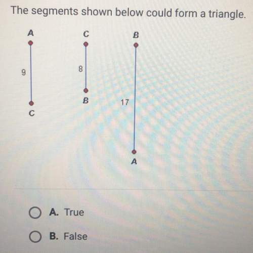 The segments shown below could form a triangle.