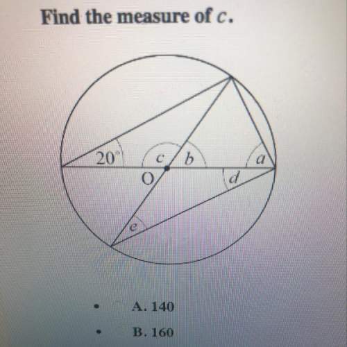 Find the measure of c in the picture