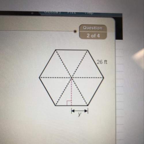 The figure is a regular hexagon with side length 26 ft. what is the length of y? &lt;