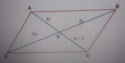 Find the lengths of ao, oc, od, and ob in the parallelogram abcd.