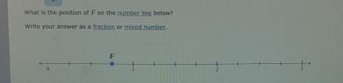 What is the position of f on the number line below? write your answer as a fraction or mixed number