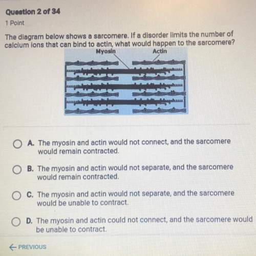 The diagram below shows a sarcomere. if a disorder limits the number of calcium ions that can bind t