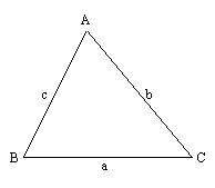 Determine whether each triangle should be solved by beginning with the law of sines or the law of co