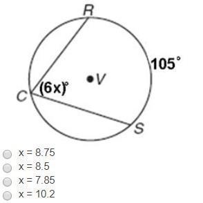 Calculate the value of x in the illustration below.