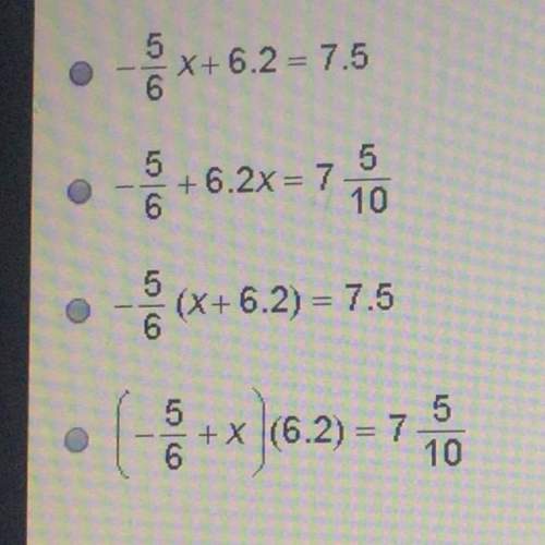 Which equation best represents this statement negative five-sixths times the sum of a number and six