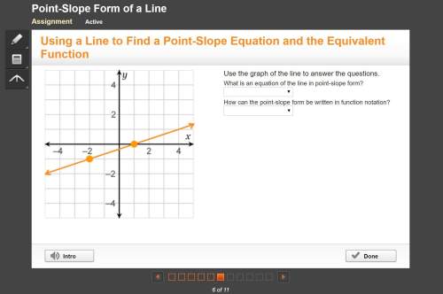 20 points!  use the graph of the line to answer the questions. 1. what is a