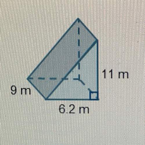 What is the volume of the right triangular prism? round to the nearest tenth