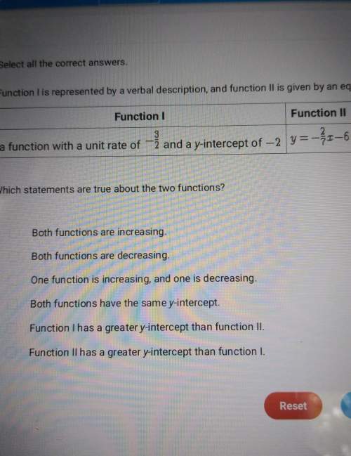 Function 1 is represented by a verbal description and function 2 is given by an equation. which stat