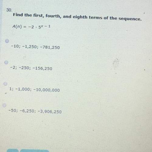 Find the first, fourth, and eighth terms of the sequence. a(n) = -2.54-1