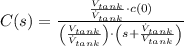 C(s) = \frac{\frac{V_{tank}}{\dot V_{tank}}\cdot c(0) }{\left(\frac{V_{tank}}{\dot V_{tank}} \right)\cdot \left(s + \frac{\dot V_{tank}}{V_{tank}}  \right)}