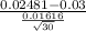 \frac{0.02481-0.03}{{\frac{0.01616}{\sqrt{30} } } }