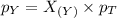 p_{Y}=X_{(Y)}\times p_T