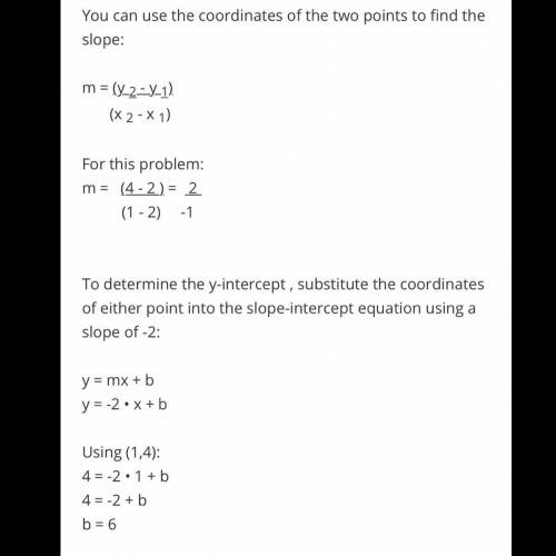 Complete the equation of the line through (2,-2) and (4,1)